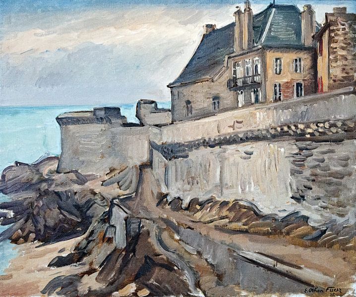 Die Festungsmauern von Saint-Malo, Othon Friesz, 1935 von Atelier Liesjes