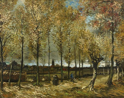 Populierenlaan bij Nuenen -  Vincent van Gogh