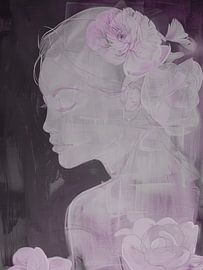 Modern and abstract portrait by Carla Van Iersel