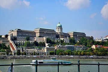 Buda castle across the river by Frank's Awesome Travels