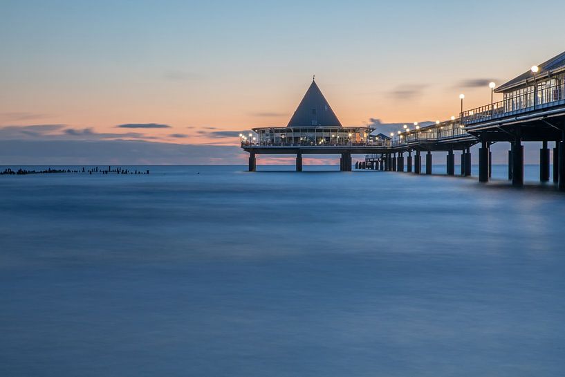 Baltic Sea - Heringsdorf pier at sunset by t.ART