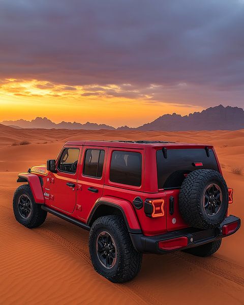 Robuuste Jeep Wrangler in Majestic Dunes van Lufy