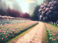 A misty summer morning