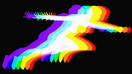 Dynamic female runner