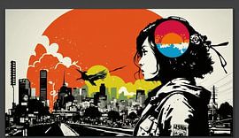 Noodles van Kyoto van Pandzr Street and Digital Art