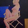 Sitting nude by Antonie van Gelder Beeldend kunstenaar
