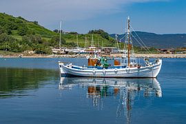 Fishing boat in the harbour of Nea Roda, Greece by Puravida - Photography and photo art