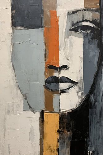 Abstract vrouwengezicht