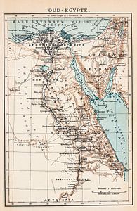 Carte ancienne de l'Égypte ancienne sur Studio Wunderkammer