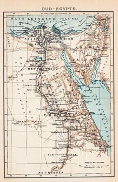 Vintage kaart van het oude Egypte van Studio Wunderkammer