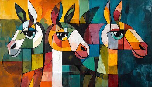 Abstracte lama's panorama