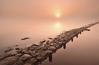 Sonnenaufgang entlang des IJsselmeers von John Leeninga Miniaturansicht