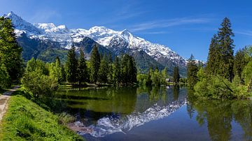 Panorama Chamonix-Mont-Blanc, Frankrijk van Adelheid Smitt