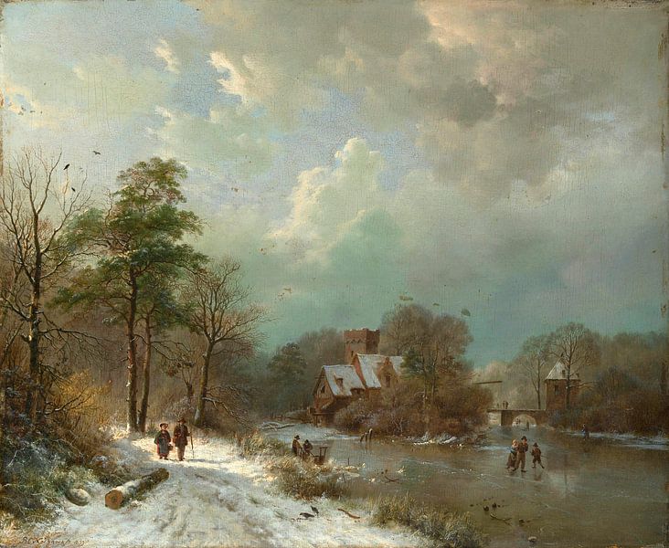 Winterlandschaft, Holland, Barend Cornelis Koekkoek von Meisterhafte Meister
