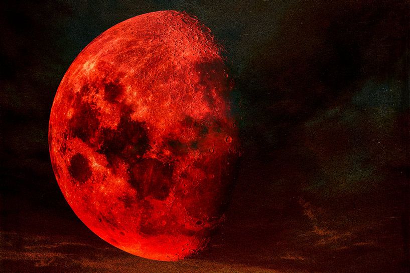 The blood red moon as a messenger of the apocalypse by Max Steinwald