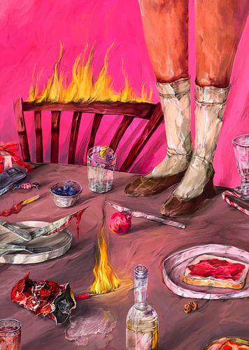 Surreal Burning Table