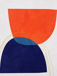 Moderne organische geometrische abstracte kunst in kleuren