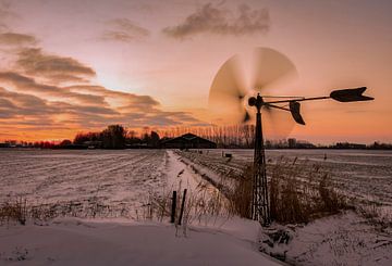 Le paysage des polders en hiver sur Marjolein van Middelkoop