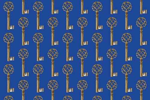 Patroon van 17e eeuwse gouden sleutel.