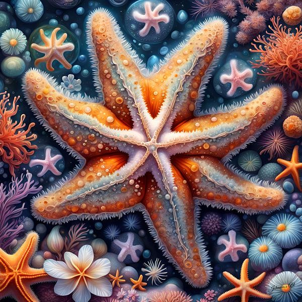Cute little Starfish (2) by Johannas Art Creations