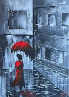 Dame in Rot
