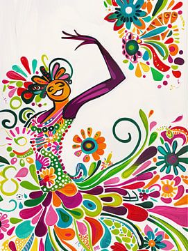 Schilderij Vrolijke Dans | Vrolijkheid in Elke Beweging van ARTEO Schilderijen