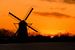 Sunset windmill Oude Wetering the Netherlands sur Remco Bosshard