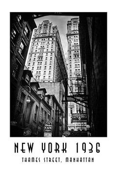 New York 1936: Thames Street, Manhattan von Christian Müringer