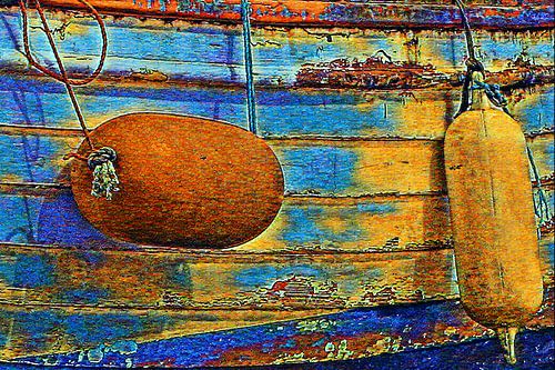 Accessoires de bateau colorés