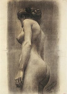 Studie van vrouwelijk naakt, 1910 van Atelier Liesjes