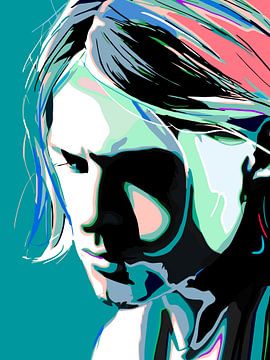 Kurt Cobain Nirvana POP ART kunst door heroesberlin Wall Art NeoPOP van Julie_Moon_POP_ART