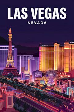 Las Vegas, Nevada Vintage Travel Poster by Poster Art Shop
