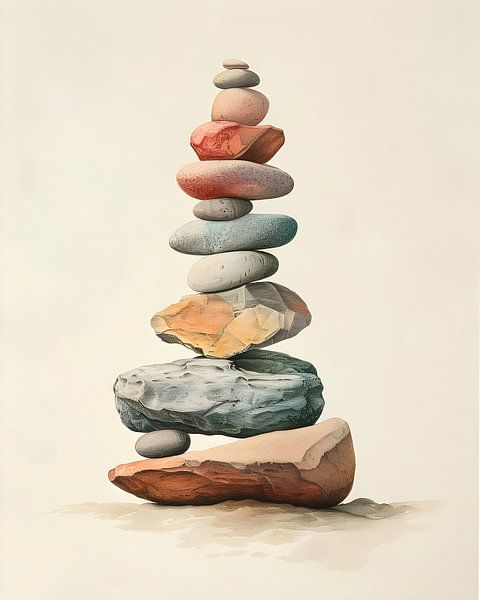 Colourful stones Balance by But First Framing