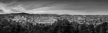 Budapest Skyline noir et blanc