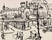 Dresden, Hauptbahnhof, ERNST LUDWIG KIRCHNER, Um 1911 von Atelier Liesjes Miniaturansicht