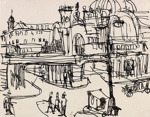 Dresde, gare centrale, ERNST LUDWIG KIRCHNER, vers 1911