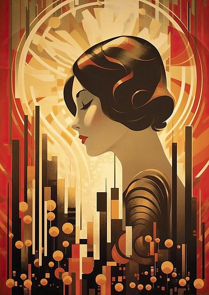 Art deco wall deals art