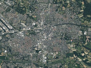 Luchtfoto van Enschede van Stef Verdonk