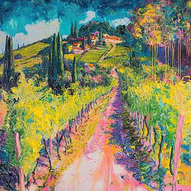 Vineyard Painting by Abstract Painting