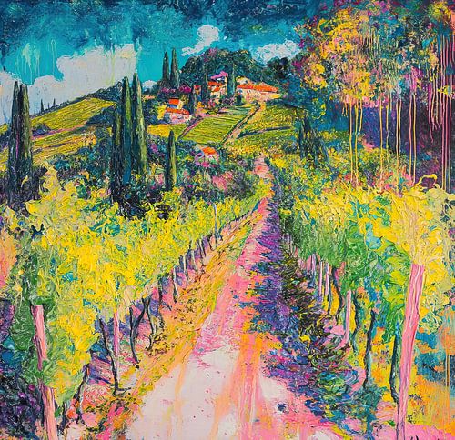 Vineyard Painting by Abstract Painting