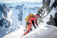 Bergsteiger auf dem Gipfelgrat der Aiguille du Jardin, Chamonix von Ruben Dario Miniaturansicht