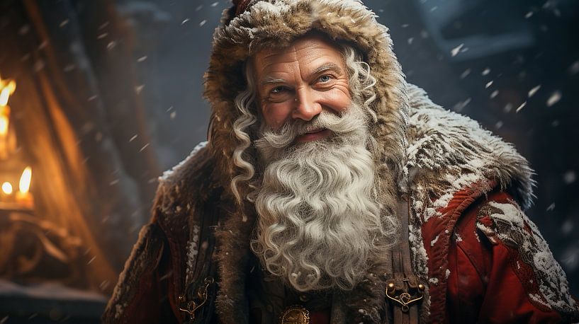 Porträt eines Weihnachtsmannes in der Nacht von Animaflora PicsStock