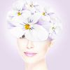 Pansy-lady with pansy-hat by Klaartje Majoor