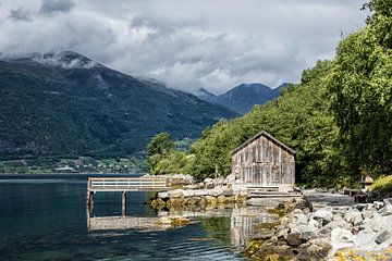 Bootshaus am Storfjord von Rico Ködder