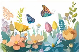 Blumen und Schmetterlinge 2 von Liefs Lian