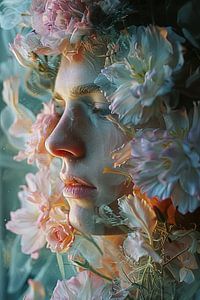 Frau mit Blumen