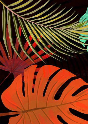 TROPICAL LEAVES & BLACK no2g