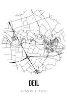Deil (Gelderland) | Landkaart | Zwart-wit