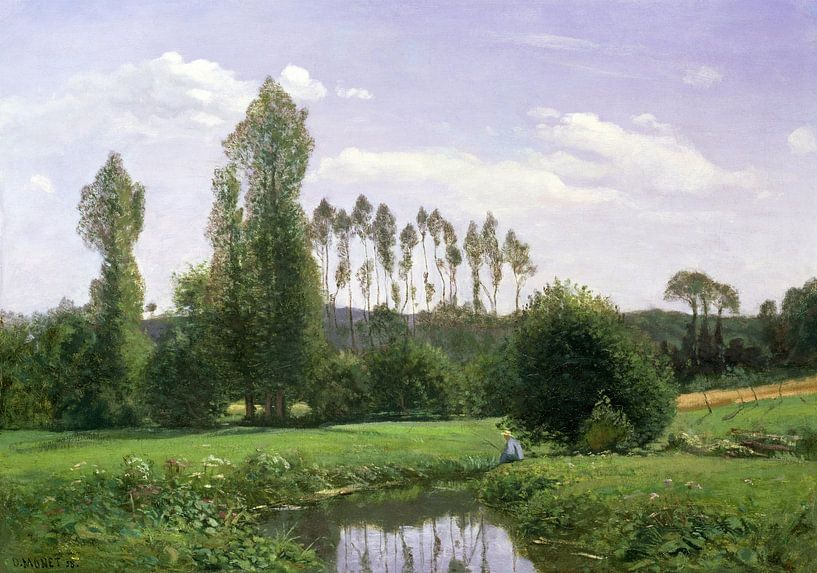 Claude Monet,Ansicht von Rouelles von finemasterpiece