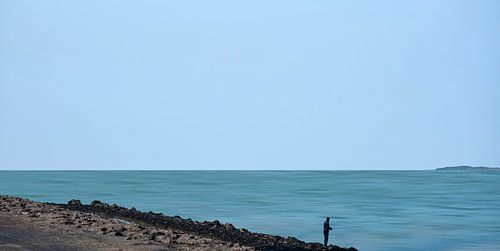 Visser aan zee